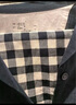 無(wú)印良品（MUJI）女式 無(wú)側(cè)縫雙層紗織 睡衣 家居服套裝  深藏青色格紋 L 曬單實(shí)拍圖