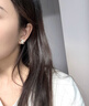 播匠S925銀雙C莫桑石耳釘女小香風(fēng)鑲鉆耳飾2025小眾感耳飾 白色雙C莫桑鉆耳釘 925銀 曬單實(shí)拍圖