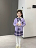 G.DUCKKIDS女童春裝2024新款學(xué)院風(fēng)春秋兒童jk套裝小女孩庫洛米衣服裙子整套 庫洛米開衫三件套 110 建議100-110cm4-5歲 曬單實拍圖