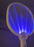 超威電蚊拍基孔肯雅熱家用充電式滅蚊拍紫光誘蚊滅蚊燈帶底座燈拍兩用 曬單實(shí)拍圖
