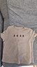 Olrain歐芮兒2025新款夏季貓咪趣味繡花正肩簡(jiǎn)約短袖T恤女上衣 灰色 L 曬單實(shí)拍圖