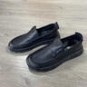 Jeep吉普男鞋夏季2025新款真皮英倫皮鞋男款一腳蹬透氣潮流豆豆鞋 黑色 41 曬單實拍圖
