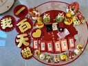 全品屋 滿月布置寶寶百天儀式感背景墻裝飾拍照道具男女寶出生百日地毯 國風百日套餐-（紙扇+可樂貼） 曬單實拍圖