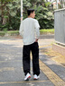 森馬（Semir）休閑褲男工裝褲寬松直筒褲子秋季戶外長(zhǎng)褲純棉松緊腰101524127112 曬單實(shí)拍圖