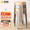 全品屋凳子家用塑料凳子熟膠凳圓凳加厚凳子板凳可疊放風(fēng)車凳餐凳高凳子 曬單實(shí)拍圖