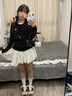 ELEVEN SLEEP波點(diǎn)假兩件針織開(kāi)衫上衣女秋季高級感慵懶風(fēng)毛衣外套 黑色波點(diǎn) S 曬單實(shí)拍圖