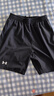 安德瑪（Under Armour）青少年五分褲男童綜訓速干吸濕休閑運動(dòng)短褲242123175 黑藍  170 曬單實(shí)拍圖