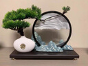 創(chuàng  )意迎客松擺件流沙畫(huà)沙漏新中式客廳玄關(guān)裝飾辦公室領(lǐng)導禪意 崇山峻嶺 大號【配白沙】【水墨 曬單實(shí)拍圖