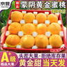 四叔公果蔬山東蒙陰黃桃【閃送】黃金蜜毛桃蟠桃脆甜桃子水果禮盒中秋禮品 S+典藏級｜30年老樹(shù)【蕞甜】 3斤裝（實(shí)惠劃算-嘗鮮裝）凈4.5 曬單實(shí)拍圖