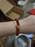 明牌珠寶七夕禮物 足金古法黃金花絲蝴蝶轉(zhuǎn)運(yùn)珠手鏈串珠AFE0002工費(fèi)200 配紅瑪瑙 約2.81克 曬單實(shí)拍圖