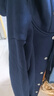 Hush Puppies【懶人系列】暇步士女裝冬新款美式休閑學院減齡加絨連帽外套 196深藍 XL 曬單實拍圖