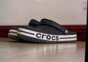 卡駱馳crocs洞洞鞋貝雅卡駱班輕便耐磨一腳蹬休閑鞋|205089 黑色/白色-066 45 (290mm) 曬單實(shí)拍圖