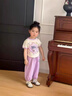 迪士尼寶寶女童夏季運動(dòng)套裝2025新款超好看兒童哪吒服裝寶寶夏裝短袖兩件套 粉色 90 建議80-90cm1歲-1歲半 曬單實(shí)拍圖