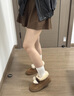 UGG秋季女士時(shí)尚舒適平底圓頭蝴蝶結翻折鞋口懶人毛毛鞋 1153517 CHE | 栗色 37 曬單實(shí)拍圖