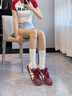Onitsuka Tiger鬼塚虎新款德訓(xùn)鞋男女鞋 復(fù)古酒紅色休閑板鞋TOKUTEN 1183B938 酒紅色 37.5 曬單實拍圖