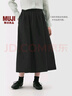 無(wú)印良品（MUJI）女式 漢麻棉輕便長(cháng)裙 長(cháng)半身裙女裙子 25年夏季女裝 BE1VBC5S 黑色 S （155/62A） 曬單實(shí)拍圖