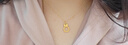 中國黃金（CHINA GOLD）18K金項鏈水波鏈K金素鏈百搭款 配吊墜/玉石/飾品送老婆送女友 水波鏈（約1g） 曬單實(shí)拍圖