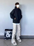 NASA GISS夾克男士寬松防風(fēng)保暖外套男裝戶外運(yùn)動(dòng)連帽工裝上衣 黑色 XL 曬單實(shí)拍圖
