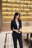 匆蒙職業(yè)裝女裝套裝大學(xué)生面試正裝女西服套裝黑色工作服免燙西裝外套 曬單實拍圖