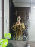 三吉黑花【楓林染】剪花織金印花天絲侘寂裙 蒼黃 L 曬單實(shí)拍圖