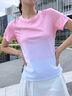 陶芙（taofu）羽毛球服套裝女夏季速干寬松透氣短袖健身服馬拉松跑步三分褲裙 櫻花粉短袖（云朵白裙） XL 曬單實(shí)拍圖