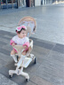 suzzt嬰兒車0-3歲用折疊可轉(zhuǎn)向遛娃神器輕便折疊雙向嬰兒推車 紳士咖【帶遮陽棚坐墊厎兜】 曬單實拍圖