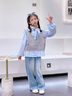 G.DUCKKIDS小黃鴨童裝女童套裝春秋季新款兒童衣服女大童學(xué)院風(fēng)襯衫馬甲秋裝 襯衫馬甲牛仔褲 150 尺碼11~12歲【140-150cm】cm 曬單實拍圖