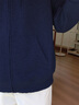 名創(chuàng)優(yōu)品（MINISO）連帽衛(wèi)衣男女春秋款325G重磅高級(jí)感開(kāi)衫外套學(xué)生百搭大碼寬松上衣 藏青(純色) XL /180(體重140-160斤) 曬單實(shí)拍圖
