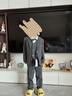羅蒙兒童西裝套裝男童春秋季禮服花童主持人演出服男孩西服 灰色 120 曬單實(shí)拍圖