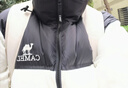 駱駝火山羽絨服2.0王俊凱同款王者凱甲2.0男加厚面包服城市輕戶外 象牙白/暗夜黑，男女同款 7066C XL 曬單實(shí)拍圖