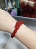 施華索尼亞天然紅瑪瑙貔貅手鏈男女款貔貅手串禮物飾品水晶禮品 珠子16mm 曬單實(shí)拍圖