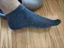浪莎（LangSha）分趾二趾襪子男襪兩指襪夏秋季純棉防臭高顏值潮襪吸濕排汗森系襪 深灰[裝] 3雙 均碼 男士39-44碼 曬單實(shí)拍圖