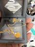 周六福七夕禮物  黃金項(xiàng)鏈女足金爆閃方糖鏈墜送女友禮物 計(jì)價(jià) 40+5cm尾鏈-4.15g 曬單實(shí)拍圖