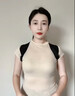 TLXT開(kāi)肩帶一體式矯姿帶駝背部矯正神器前傾拉背護肩帶健身練肩彈力帶 黑色(隱形透氣-挺胸直背訓練帶) M推薦體重(55KG-65KG) 曬單實(shí)拍圖