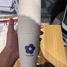 拜杰一次性咖啡杯帶蓋一次性杯子紙杯熱飲杯奶茶豆漿杯 350ml 50只裝 曬單實(shí)拍圖