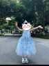 迪士尼愛(ài)艾莎女童公主裙子新品連衣裙子女童夏裝女夏季2025新款兒童衣服 曬單實(shí)拍圖