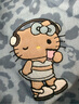 野獸派家居（tbh）三麗鷗Hello Kitty天絲棉家居服套裝可外穿睡衣 長(zhǎng)款 牛仔豹紋 S 曬單實(shí)拍圖