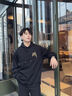 真維斯美式潮牌衛(wèi)衣男連帽春秋季寬松大碼男士外套2025新款休閑長(zhǎng)袖上衣  黑色(星際徽章胸標(biāo)_大背標(biāo)) XL (180) (不起球不掉色) 曬單實(shí)拍圖