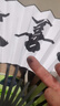 TaTanice 扇子折扇10寸中國風古典男扇絹布扇生日禮物雕刻骨煙云萬里 曬單實拍圖