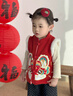 班喜迪兒童馬甲秋冬款男童外穿加絨背心女童冬裝中國風(fēng)寶寶周歲禮服冬季 紅色 90 曬單實(shí)拍圖