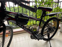 ICOLOUR山地車(chē)自行車(chē)成人公路單車(chē)男變速雙減震越野單車(chē)學(xué)生女青少年 頂配版-輻條輪【黑紅色】 24寸21速【身高：140-165cm】 曬單實(shí)拍圖