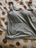 京舒棉帶胸墊背心女新款夏季莫代爾薄款純色外穿內(nèi)搭打底上衣送女友灰 曬單實(shí)拍圖