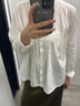 無(wú)印良品（MUJI） 女式 棉紗 長(zhǎng)袖罩衫 女士襯衫襯衣內(nèi)搭女裝25年秋季BC2O7A5A 米白色 M （160/84A） 曬單實(shí)拍圖
