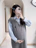 革曼孕婦裝秋裝2025新款套裝時(shí)尚背心裙兩件套孕媽高級感連衣裙秋冬季 灰色背心裙【單件】 XL 曬單實(shí)拍圖