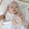 斯比奇撥浪鼓嬰兒嬰幼兒撥浪鼓可啃咬新生兒8手搖鼓硅膠搖鈴寶寶 [二合一]萌萌兔牙膠撥浪鼓-粉 曬單實(shí)拍圖