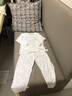 宜爽兒兒童家居服套裝夏季薄款長(cháng)袖睡衣男女童寶寶空調服 白色130 曬單實(shí)拍圖