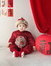 G.DUCKKIDS小黃鴨周歲禮服男寶寶抓周衣服女漢服百日宴百天滿月嬰兒套裝夏季 紅色+香囊 90 建議1~2歲【 80-90cm】cm 曬單實拍圖