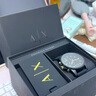 阿瑪尼（ARMANI EXCHANGE）手表男士黑武士三眼表盤石英腕表生日七夕情人節(jié)禮物送男生AX7105 曬單實拍圖