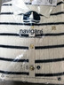 Navigare意大利小帆船女士羊毛衫2025秋季新款舒適親膚開(kāi)衫毛衣休閑針織衫 科技白黑 XL 曬單實(shí)拍圖