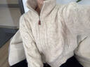 斐特瑪高領(lǐng)麻花拉鏈開(kāi)衫毛衣女款2025新款秋冬季加厚慵懶風(fēng)立領(lǐng)針織外套 杏色 M 曬單實(shí)拍圖